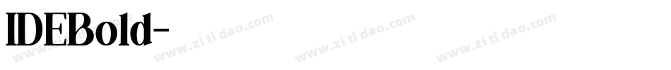 IDEBold字体转换