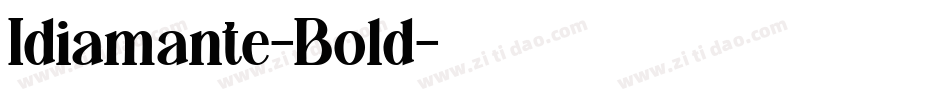 Idiamante-Bold字体转换