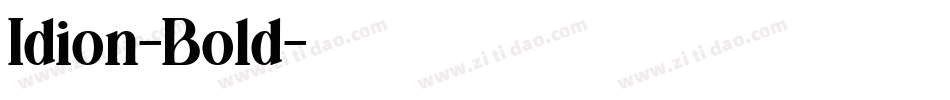 Idion-Bold字体转换
