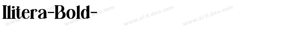 Ilitera-Bold字体转换