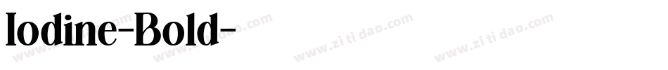 Iodine-Bold字体转换