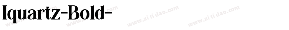 Iquartz-Bold字体转换
