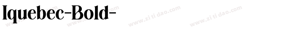 Iquebec-Bold字体转换