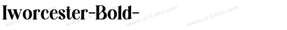 Iworcester-Bold字体转换