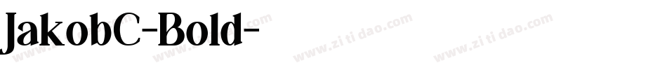 JakobC-Bold字体转换