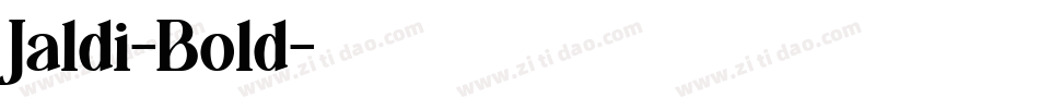 Jaldi-Bold字体转换