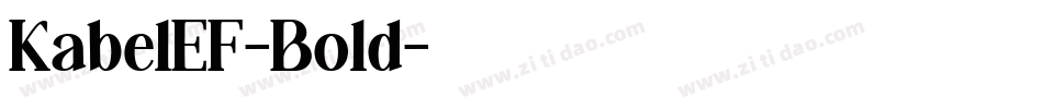KabelEF-Bold字体转换
