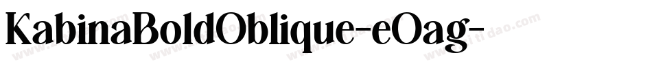 KabinaBoldOblique-eOag字体转换