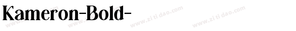 Kameron-Bold字体转换