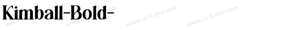 Kimball-Bold字体转换