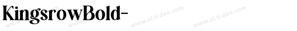 KingsrowBold字体转换