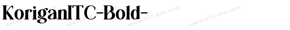 KoriganITC-Bold字体转换