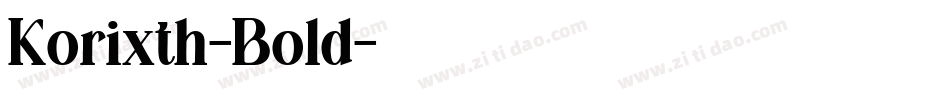 Korixth-Bold字体转换