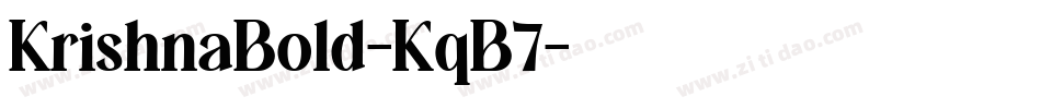 KrishnaBold-KqB7字体转换
