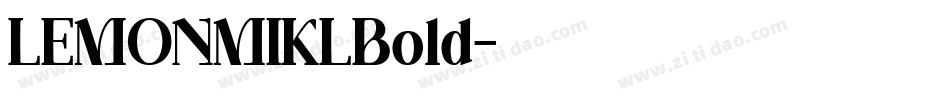 LEMONMIKLBold字体转换