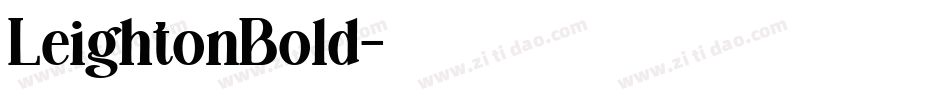 LeightonBold字体转换