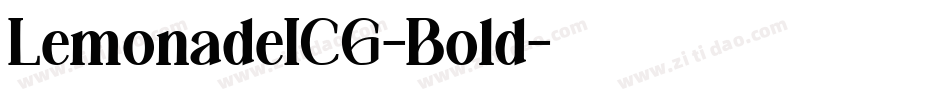 LemonadeICG-Bold字体转换