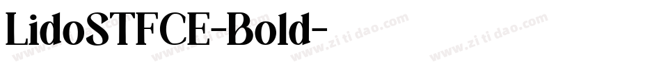 LidoSTFCE-Bold字体转换