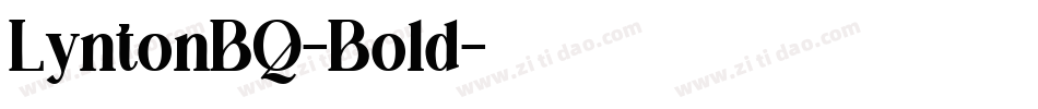 LyntonBQ-Bold字体转换