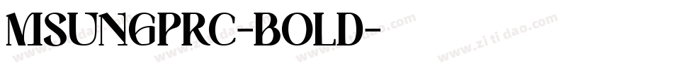 MSUNGPRC-BOLD字体转换