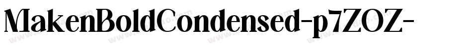 MakenBoldCondensed-p7ZOZ字体转换