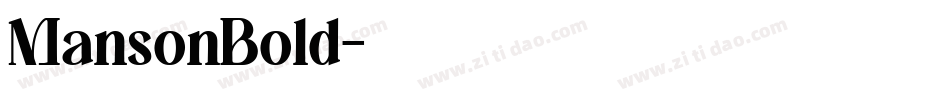 MansonBold字体转换