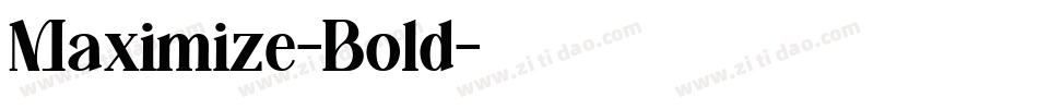 Maximize-Bold字体转换