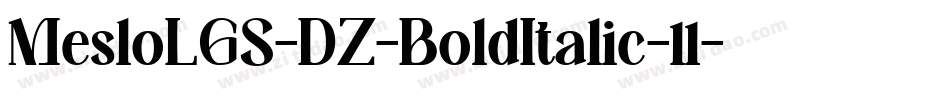 MesloLGS-DZ-BoldItalic-11字体转换