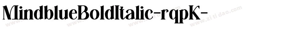 MindblueBoldItalic-rqpK字体转换