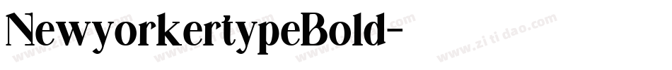 NewyorkertypeBold字体转换