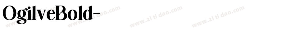 OgilveBold字体转换