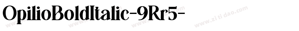 OpilioBoldItalic-9Rr5字体转换