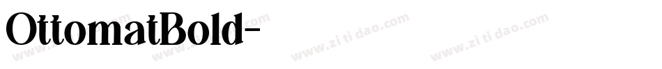OttomatBold字体转换