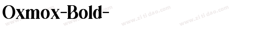 Oxmox-Bold字体转换
