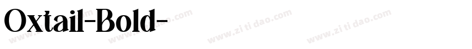 Oxtail-Bold字体转换
