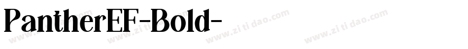 PantherEF-Bold字体转换