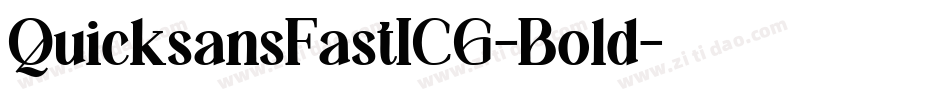 QuicksansFastICG-Bold字体转换