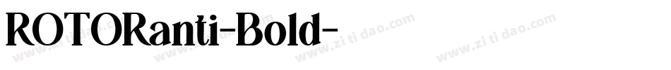 ROTORanti-Bold字体转换