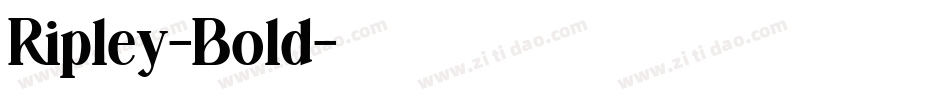Ripley-Bold字体转换