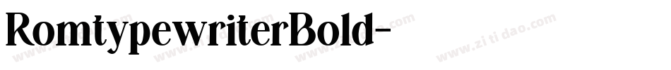RomtypewriterBold字体转换