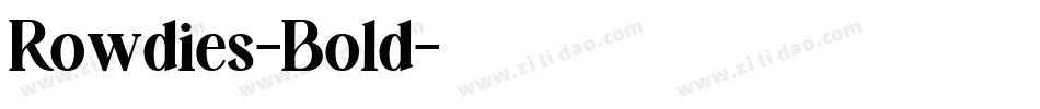 Rowdies-Bold字体转换