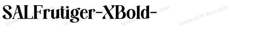 SALFrutiger-XBold字体转换