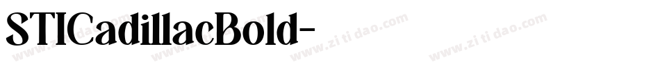 STICadillacBold字体转换