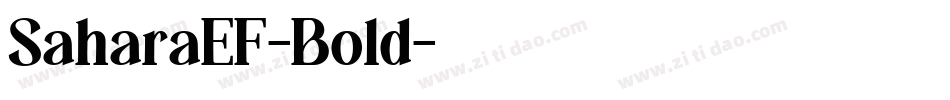 SaharaEF-Bold字体转换