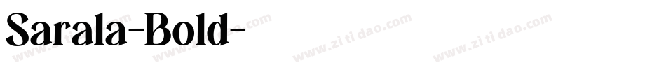 Sarala-Bold字体转换