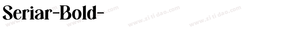 Seriar-Bold字体转换