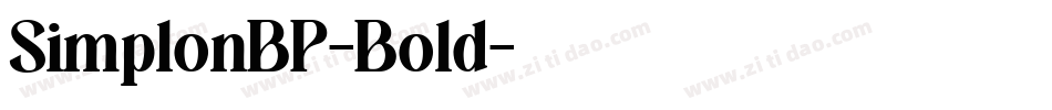 SimplonBP-Bold字体转换