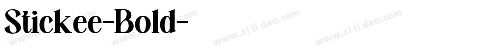 Stickee-Bold字体转换