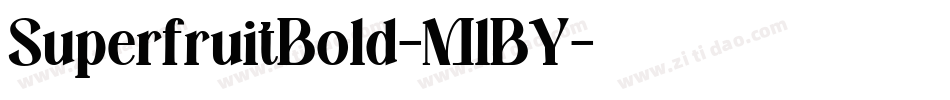 SuperfruitBold-MlBY字体转换