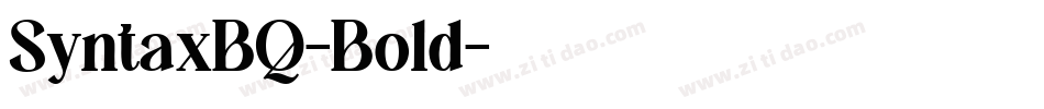 SyntaxBQ-Bold字体转换